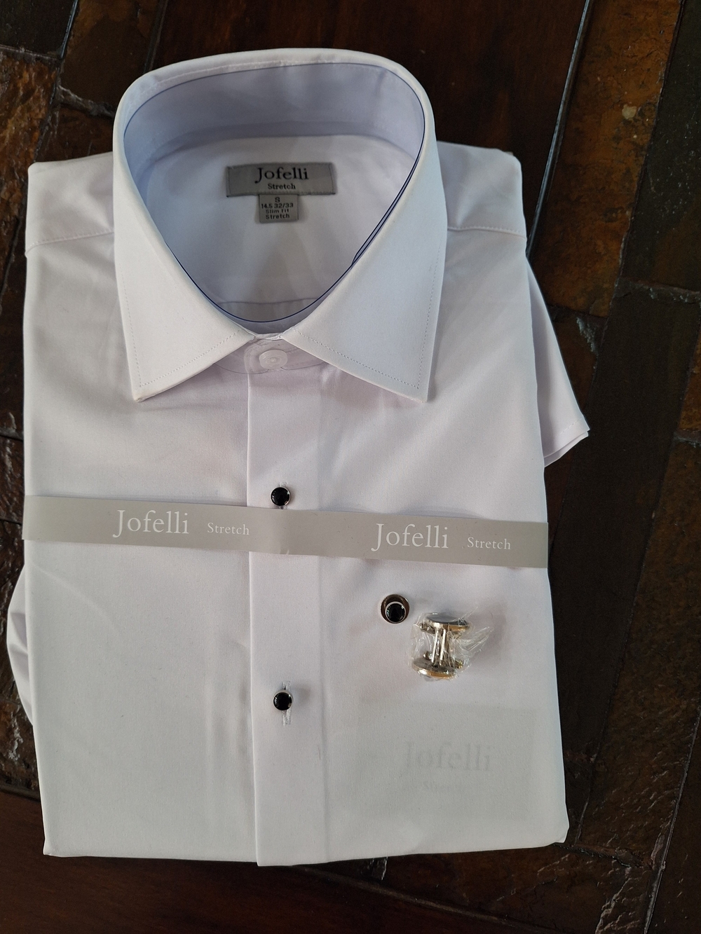 Men’s White Stretch Dress Shirt